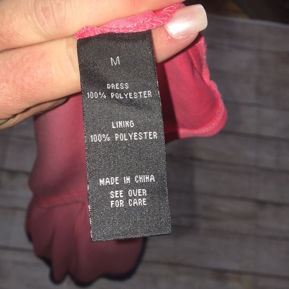 IZ BYER Coral/Navy Color Block Dress M NWOT - Picture 4 of 5